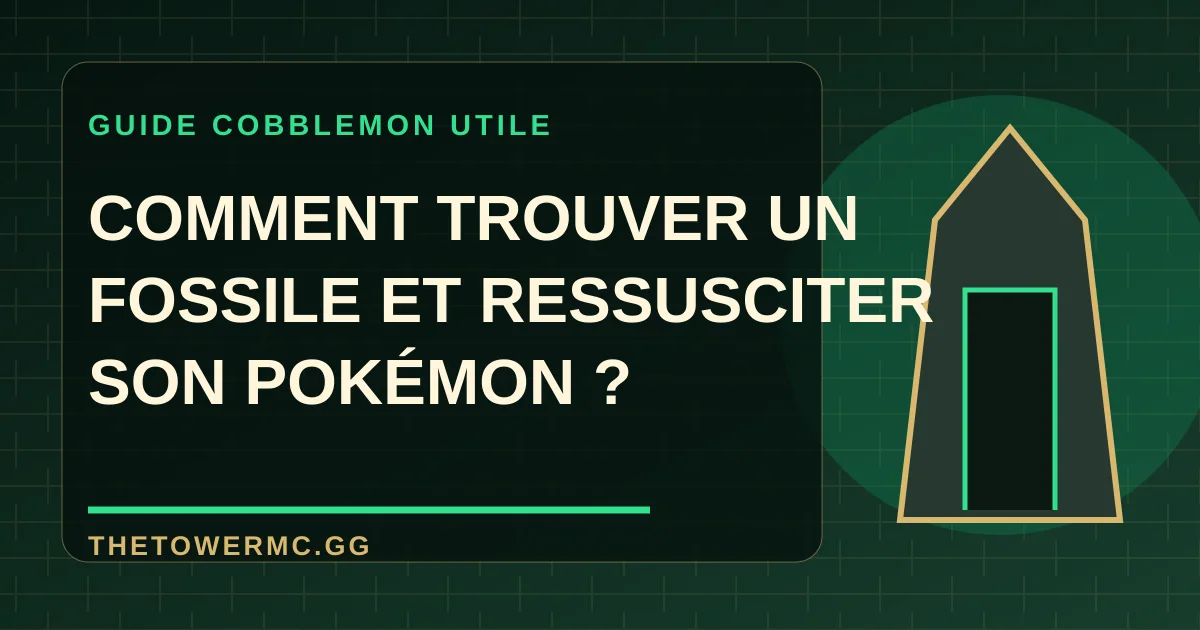 Machine de résurrection Cobblemon assemblée dans un laboratoire Minecraft avec un fossile prêt à être analysé.