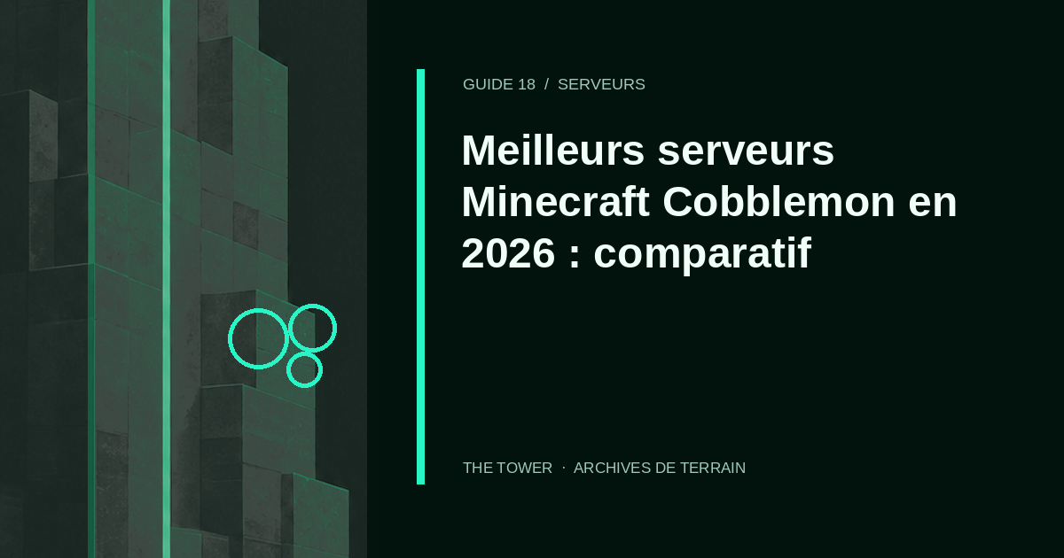 Illustration de l’article « Meilleurs serveurs Minecraft Cobblemon en 2026 : comparatif »
