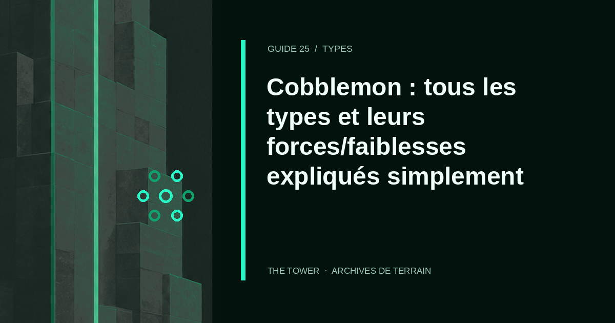 Illustration de l’article « Cobblemon : tous les types et leurs forces/faiblesses expliqués simplement »